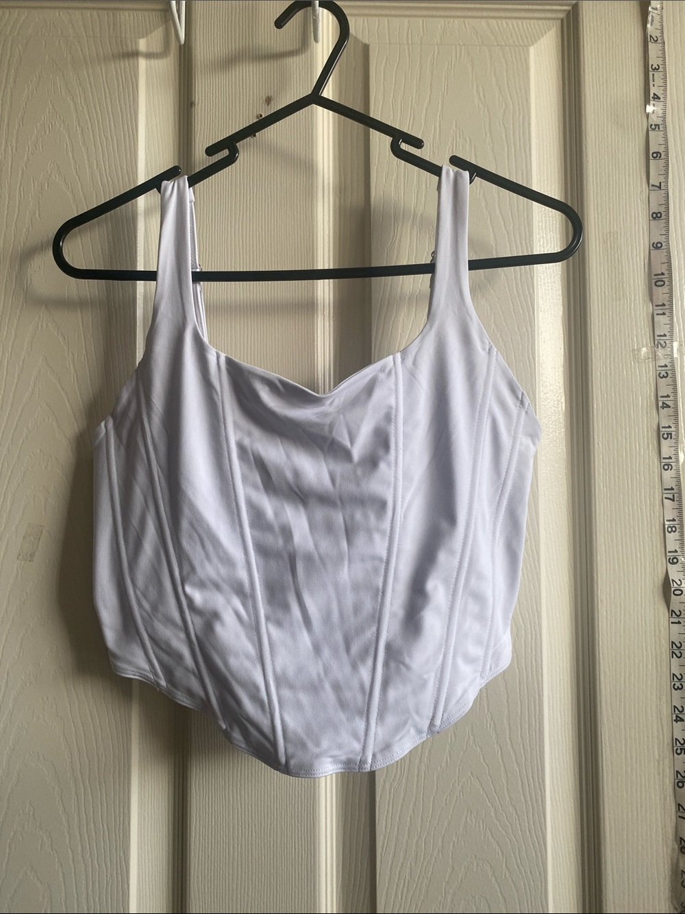 ReoRia White Corset-Style Camisole Top